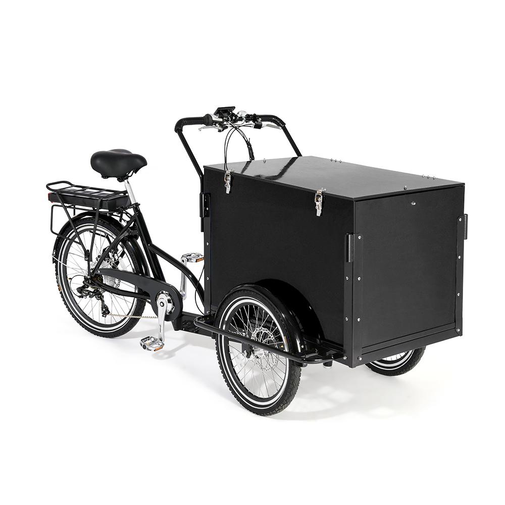 Lastcykel med låda, eldriven