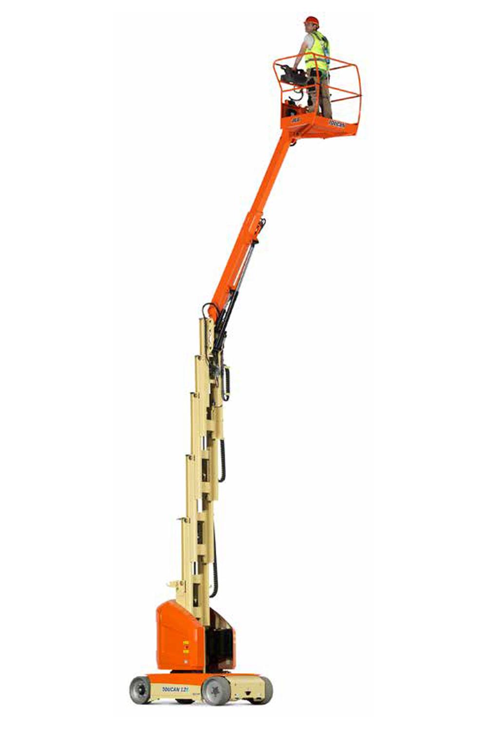 Pelarlift med jibb, el, plattformshöjd < 12 m